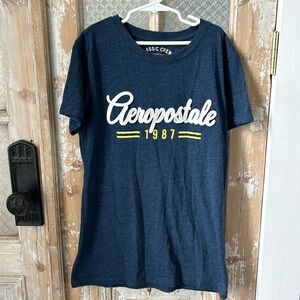 Women Aeropostale T-Shirt, NWOT, Blue, White, Size L